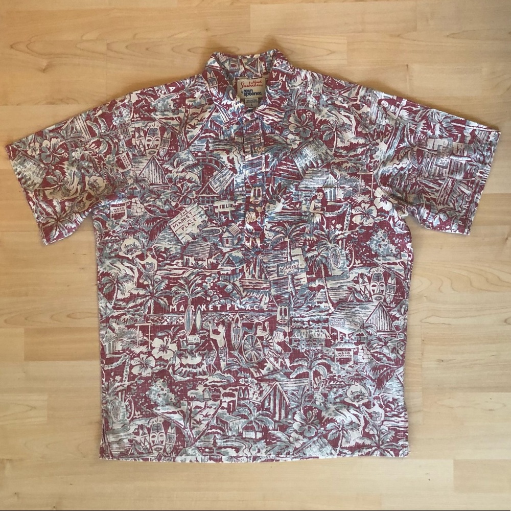 Reyn Spooner Red Aloha Shirt